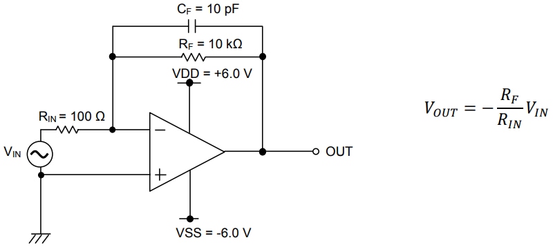 Schéma du circuit d'application - ROHM Semiconductor Amplificateur opérationnel CMOS BD77501G